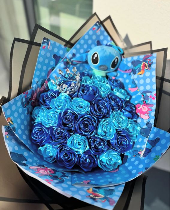 Вечни букети от сатенени розички