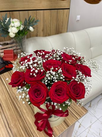Цветы Астана Роза Розы Шар Шары Мишка Мишки Подарок Доставка цветов