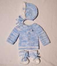 Ръчно плетени бебешки дрешки 0-3м