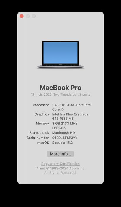 Macbook Pro 2020 i5