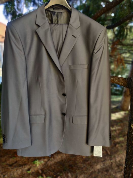 Costum Giorgio Armani / Fernando  62 -NOU - Gri lucios - Lana virgina