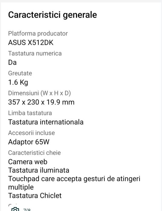 Laptop ASUS VivoBook 15 X512DK  la Cutie