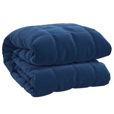 Pătură cu greutăți, albastru, 200x225 cm, 13 kg, textil