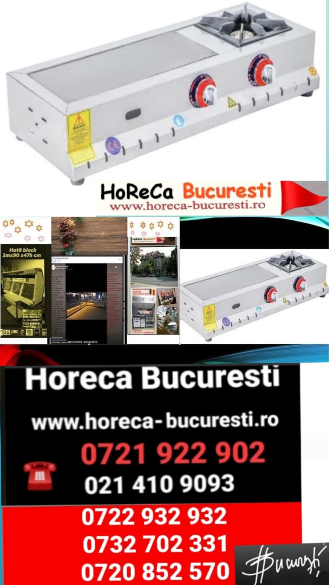 PLITA  Mixta cu ARAGAZ  1 FOC / ARAGAZ 1 Foc cu PLITĂ /Horeca FABRICA/