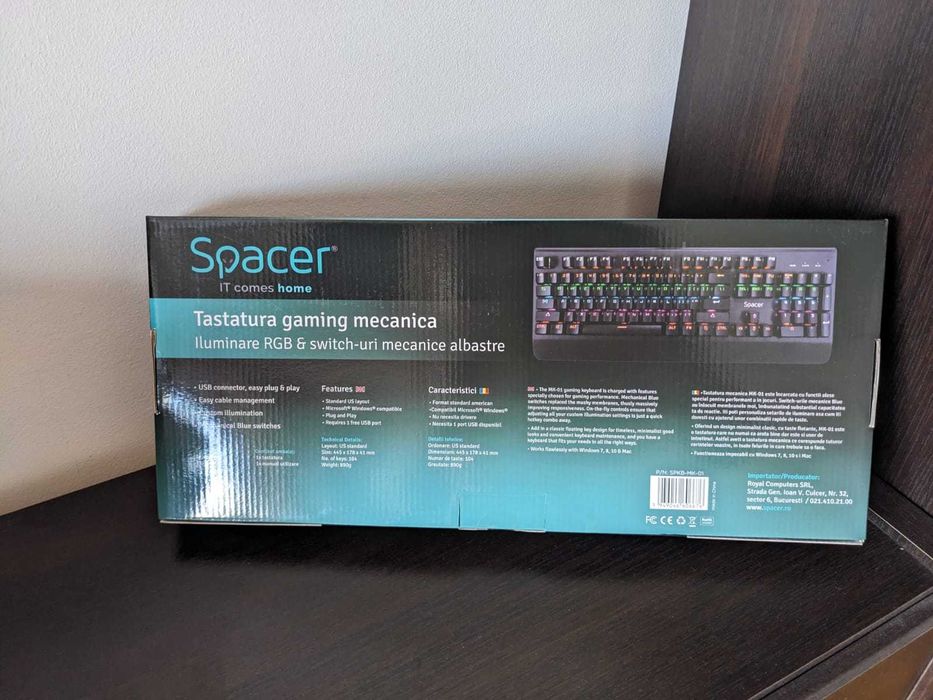 Tastatura Gaming Spacer SPKB-MK-01 Mecanica Blue Switch NOU