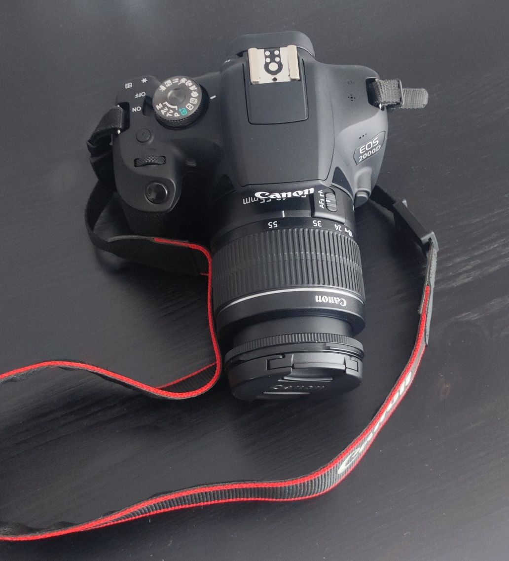 Aparat foto DSLR Canon EOS 2000D,24.1 MP, Negru + Obiectiv EF-S 18-55m