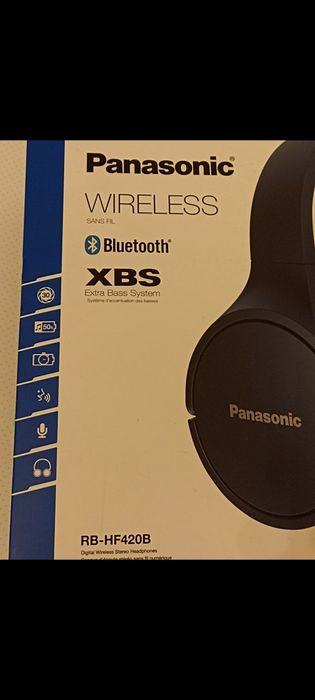 Casti Panasonic RB-HF420B, autonomie 50 ore, noi/nefolosite, originale
