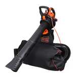 Aspirator și suflantă electrică pentru frunze Black+Decker 3 în 1