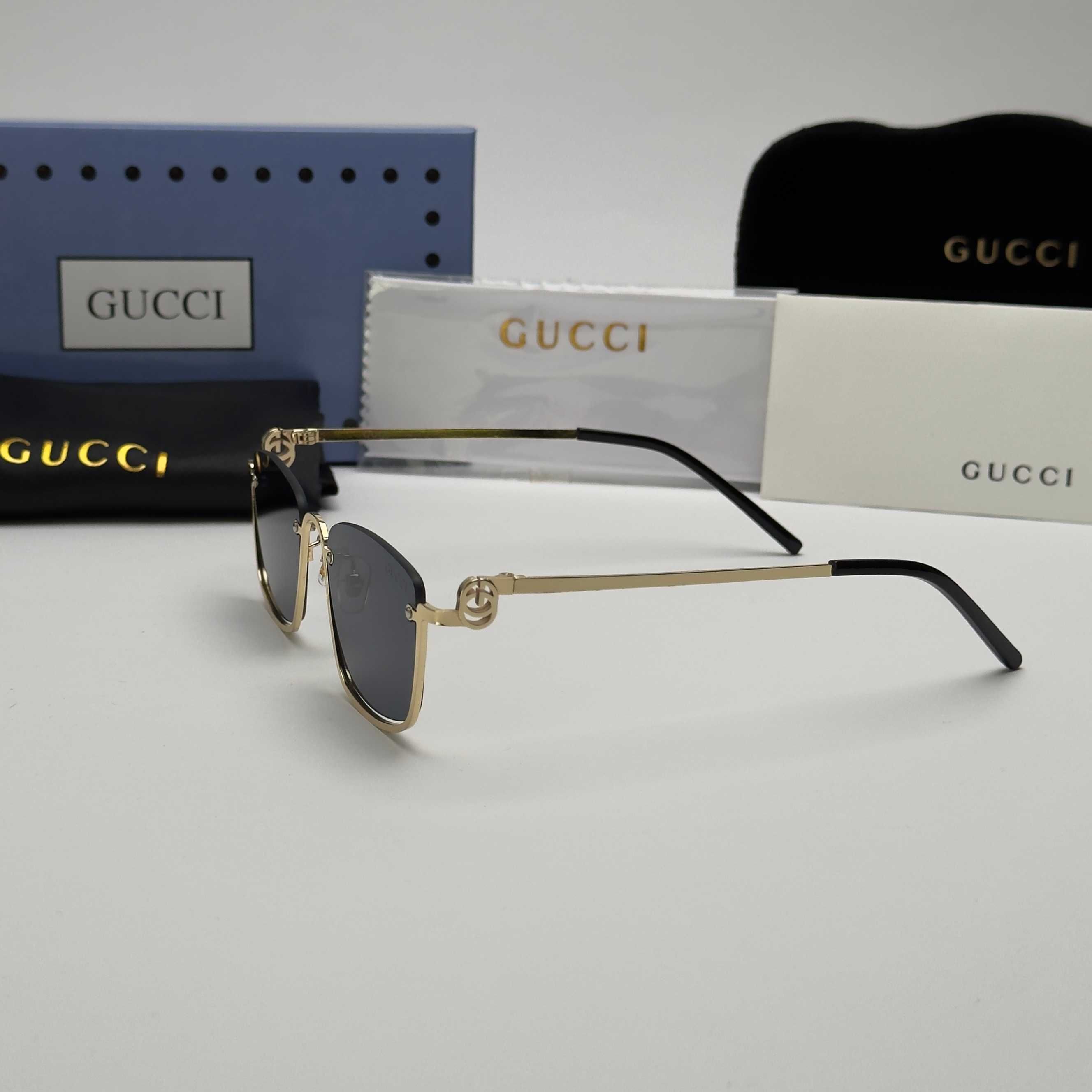 Слънчеви очила GUCCI Gold Правоъгълни Limited Edition Rimless UV400 CE