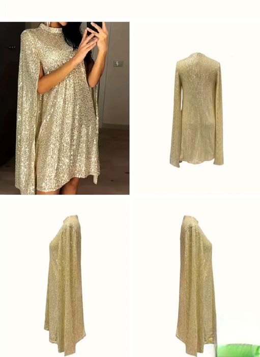 Rochie aurie marimea M noua