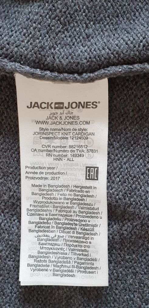 Cardigan Pulover Jack&Jones Gri barbati marimea XL