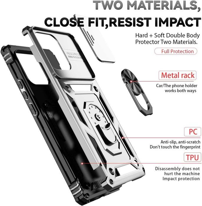 Husa hybrid Armor cu inel pentru Motorola G04 / G24 / Edge 40 Pro