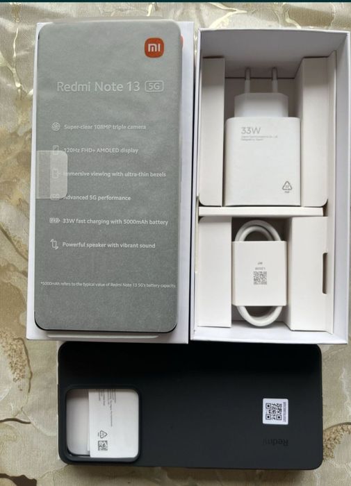 Xiaomi Redmi Note 13 5G, dualSIM,16GB, 256GB, Negru FACTURĂ GARANTIE
