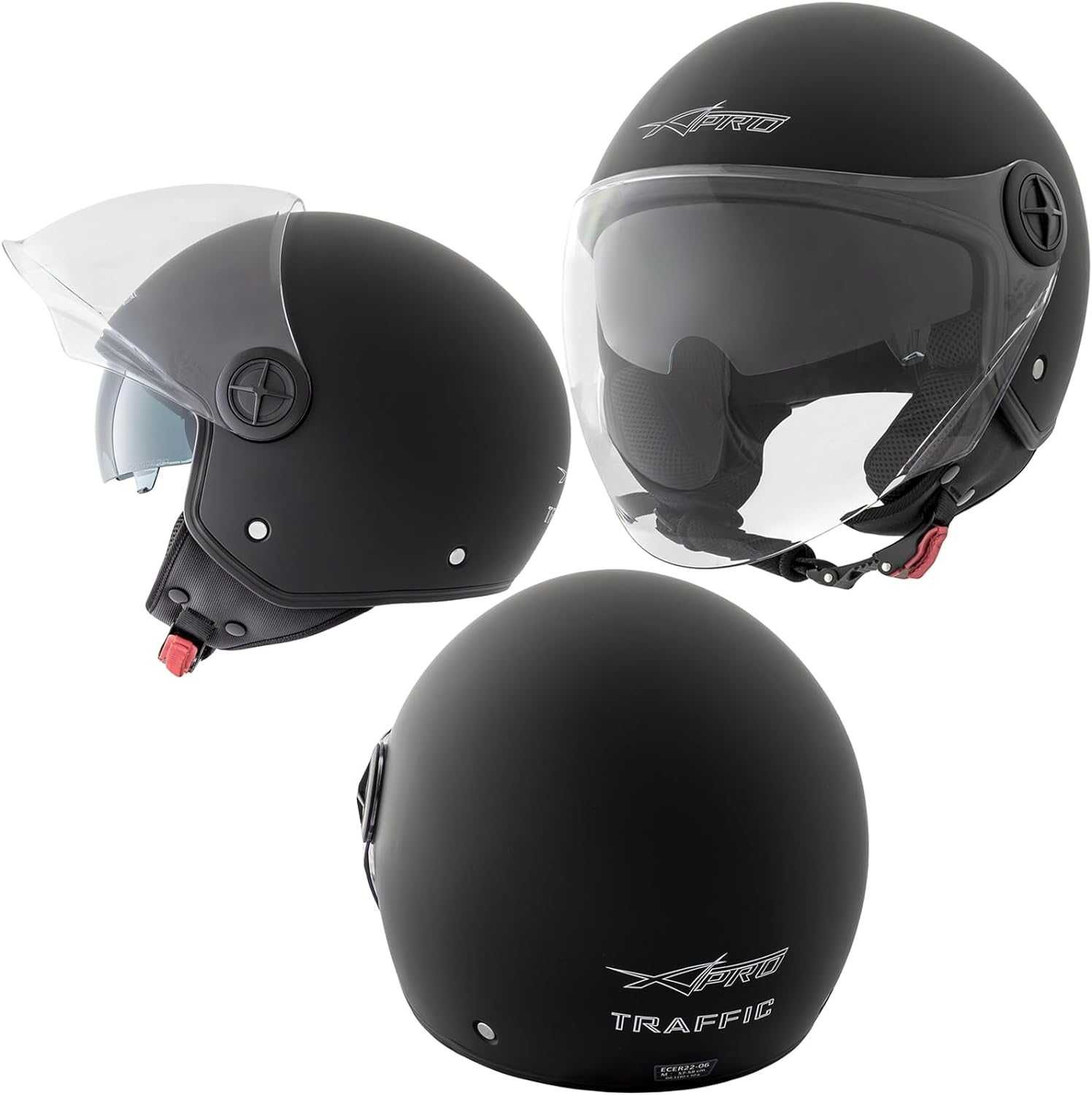 Casca Moto, Open-Face, A-Pro Sonic cu Viziera Marime XL, 59 CM