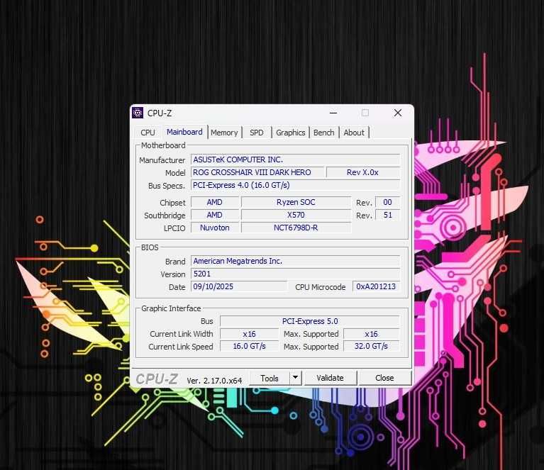 ASUS ROG Crosshair VIII Dark Hero X570