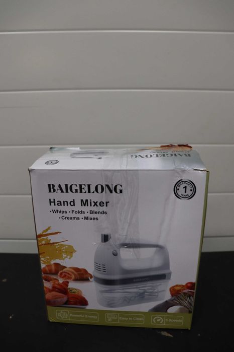 Миксер BAIGELONG, 300W, мощен кухненски миксер, 5 скорости 5 приставки