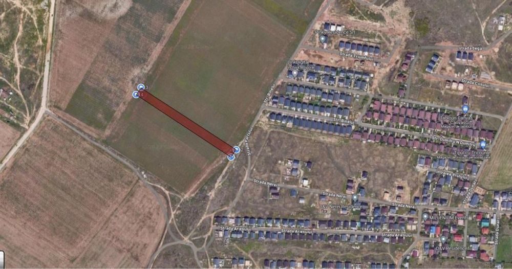 Teren Dobroesti 5000mp cu 20m deschidere