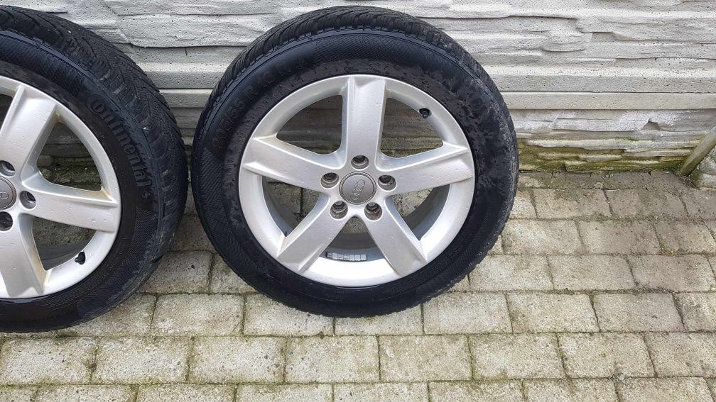 Vând sau schimb, jante r16 originale audi,vw cauciucuri 205.55.r16 MS