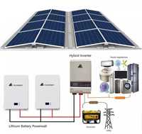 Продажа и установка солнечных панелей, батареи, инвенторы в комплекте
