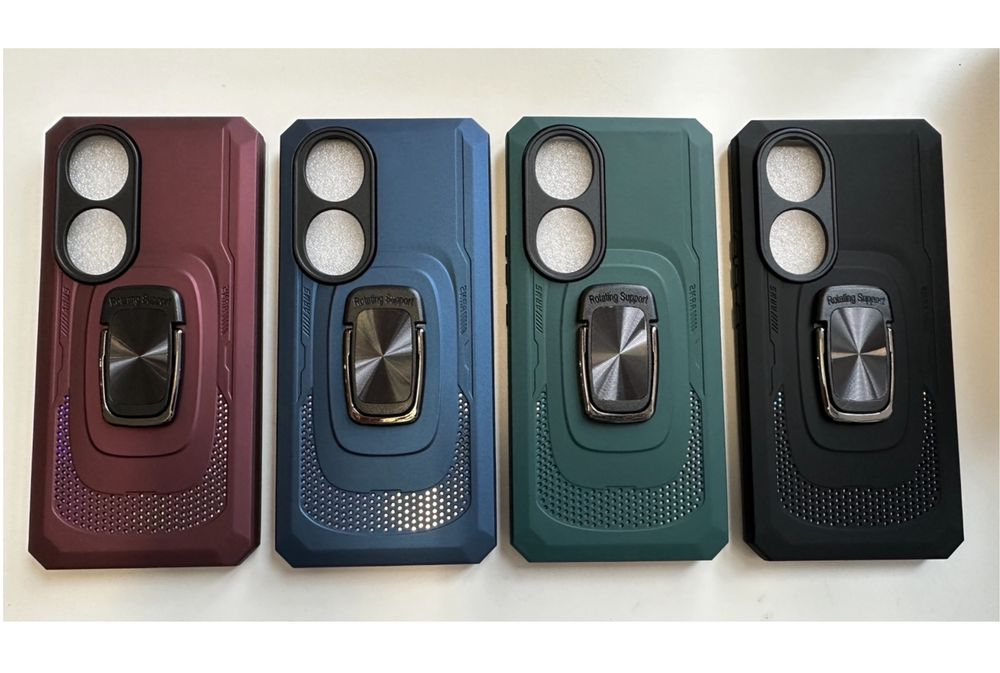 OPPO A78 4G / RENO 10 - Husa Silicon 0,5mm Ring Placuta Metalica