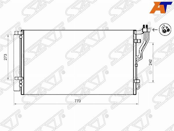 Радиатор кондиционера            Hyundai Sonata