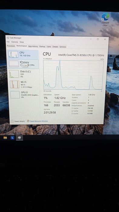 Thinkpad T480 i5-8350u, 16gb 3200 DDR4 (2x8), 256gb SSD, bateriile 90%