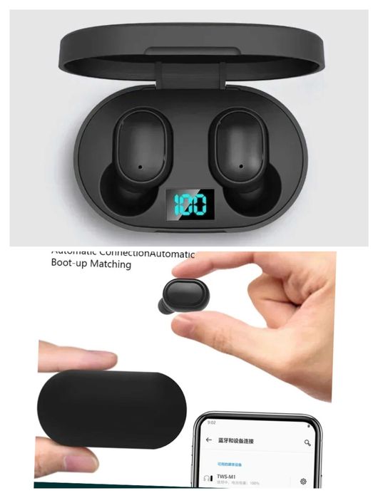 Căști Bluetooth cu microfon și indicator nivel baterie model Airdots