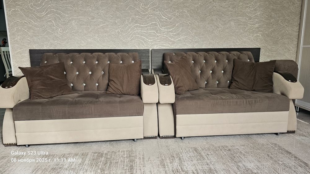 Диван трансформер 3в1 с пуфиком