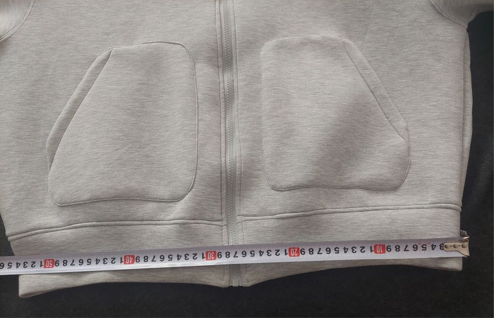Pull&Bear STWD neoprene-effect hoody in light gray