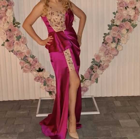 Rochie eleganta ocazie marime L/XL 42 roz femei moderna