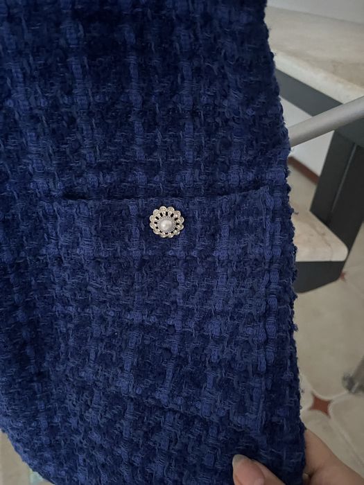 Рокля Zara ,букле ,тъмно синя.Перфекно състояние!Размер хs