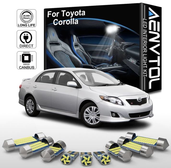 Светодиодные лампы для салона Toyota Corolla