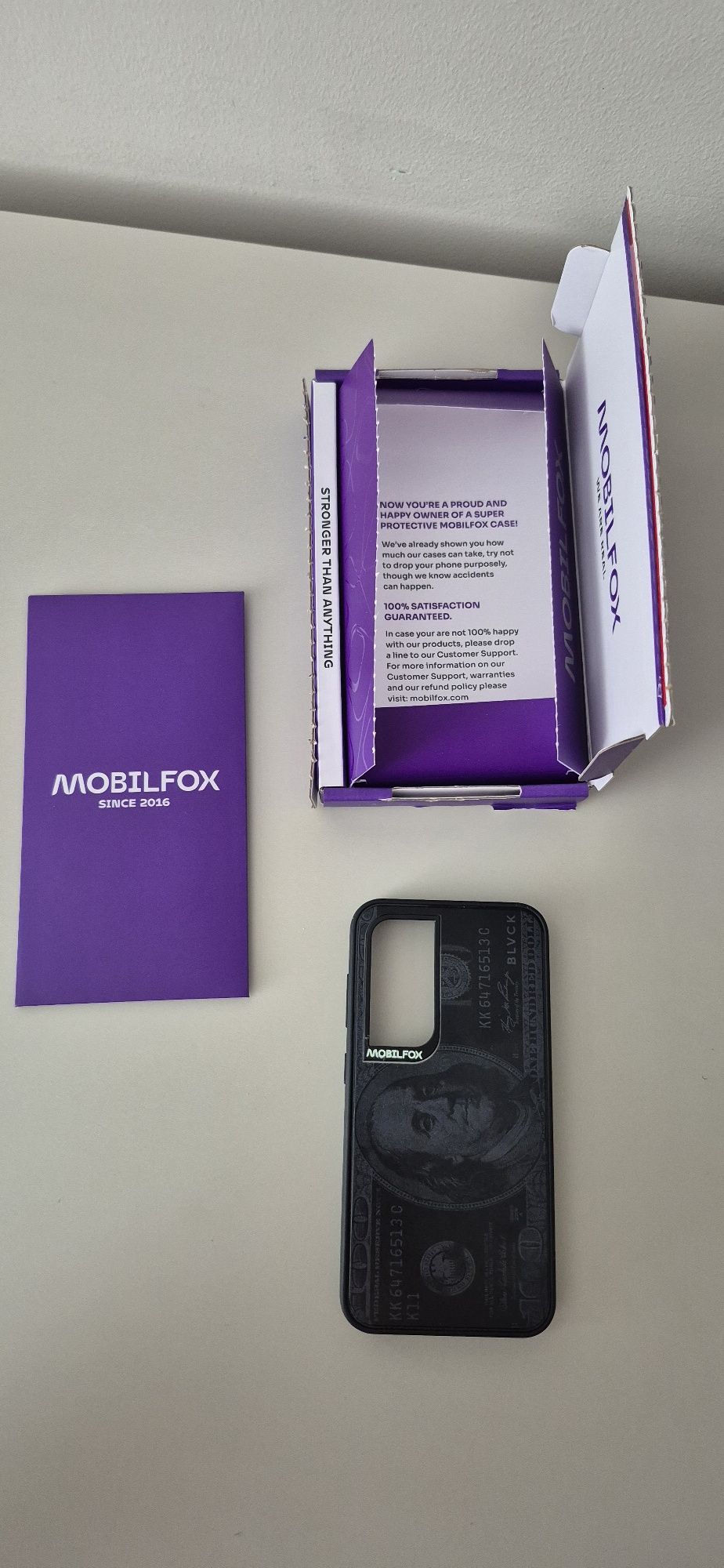 Mobilfox калъф за телефон с протектор, ултра здрав за Samsung S24