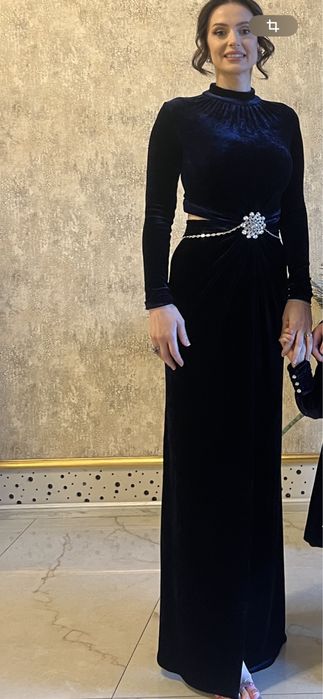 Vand rochie de seara (ocazie) din catifea Paco Rabanne