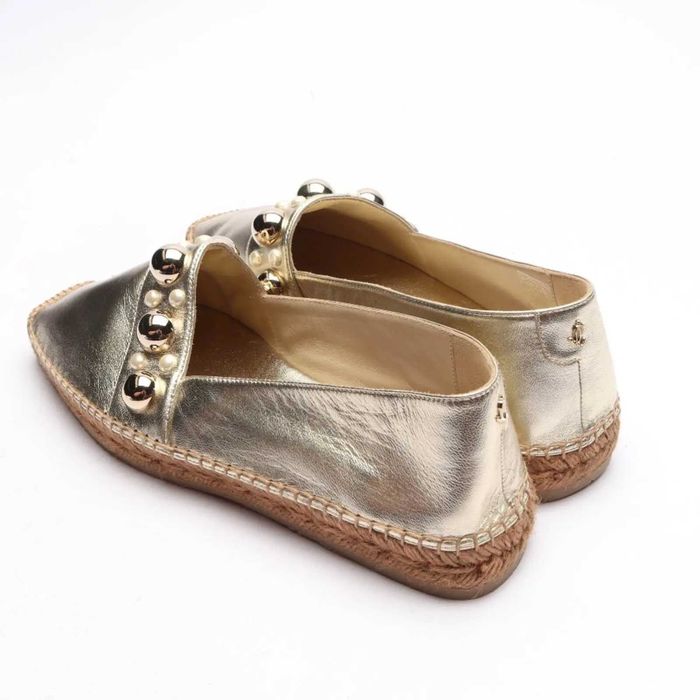 Espadrile aurii Jimmy Choo