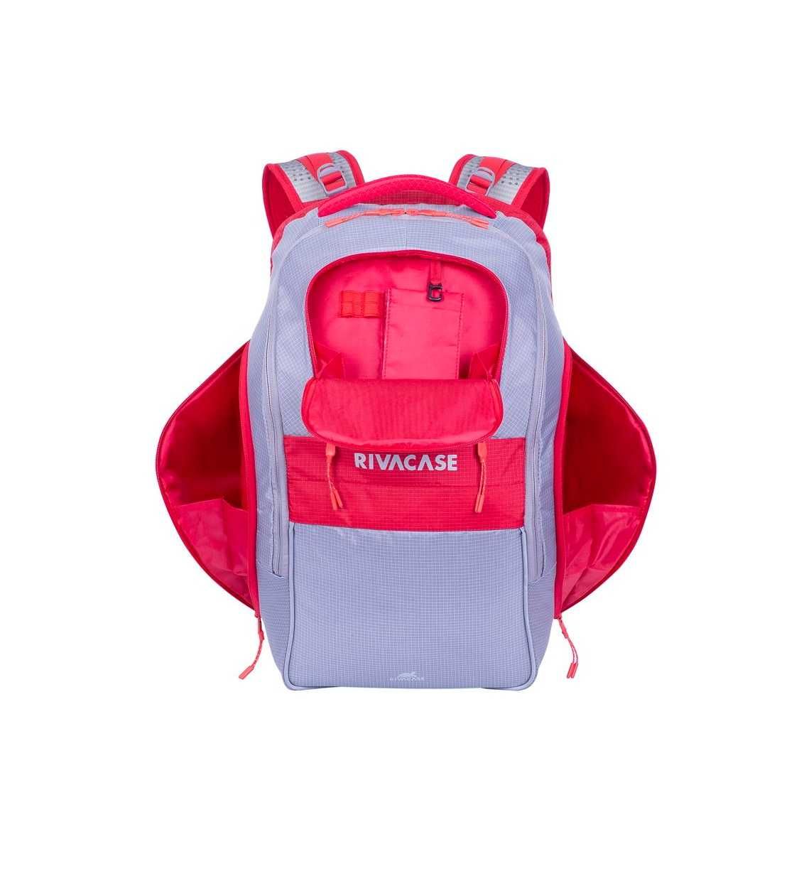^ Рассрочка на сумку RIVACASE 5265 grey/red 17.3''30L Laptop backpack