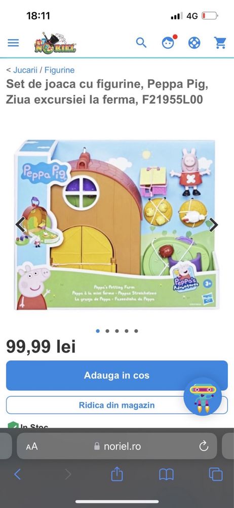 Set de joaca Peppe Pig  Ziua excursiei la ferma