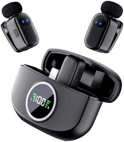 Нов Безжичен мини микрофон USB-C с шумопотискане и кейс 30 часа работа