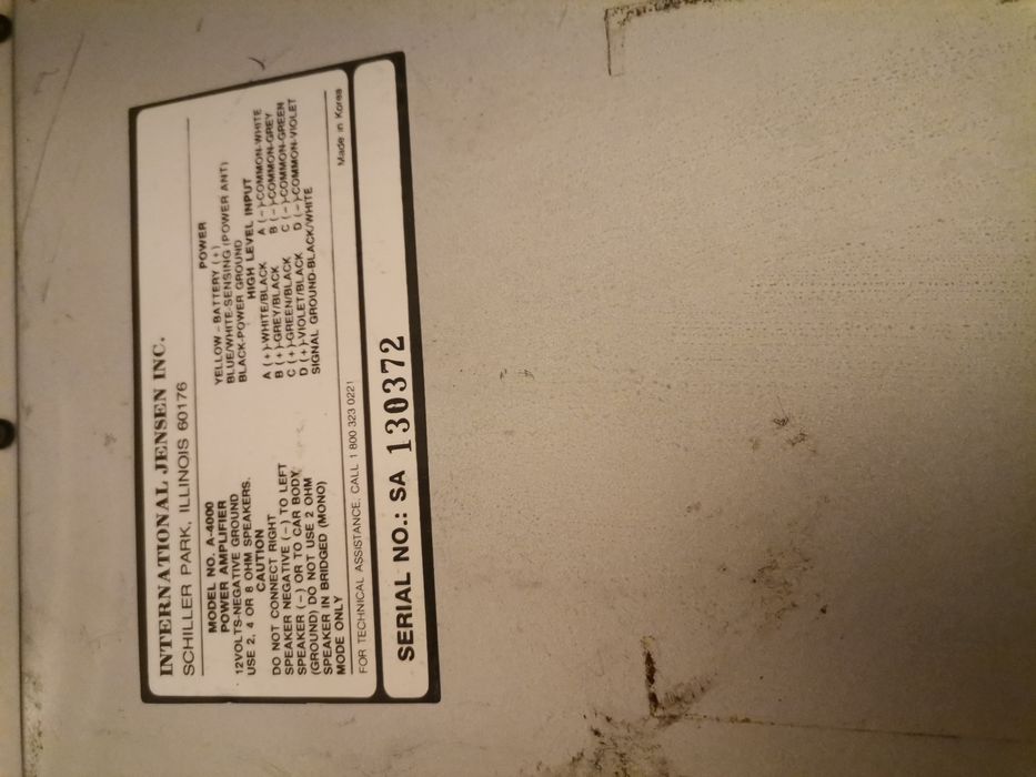 Amplificator multicanal Jensen A4000