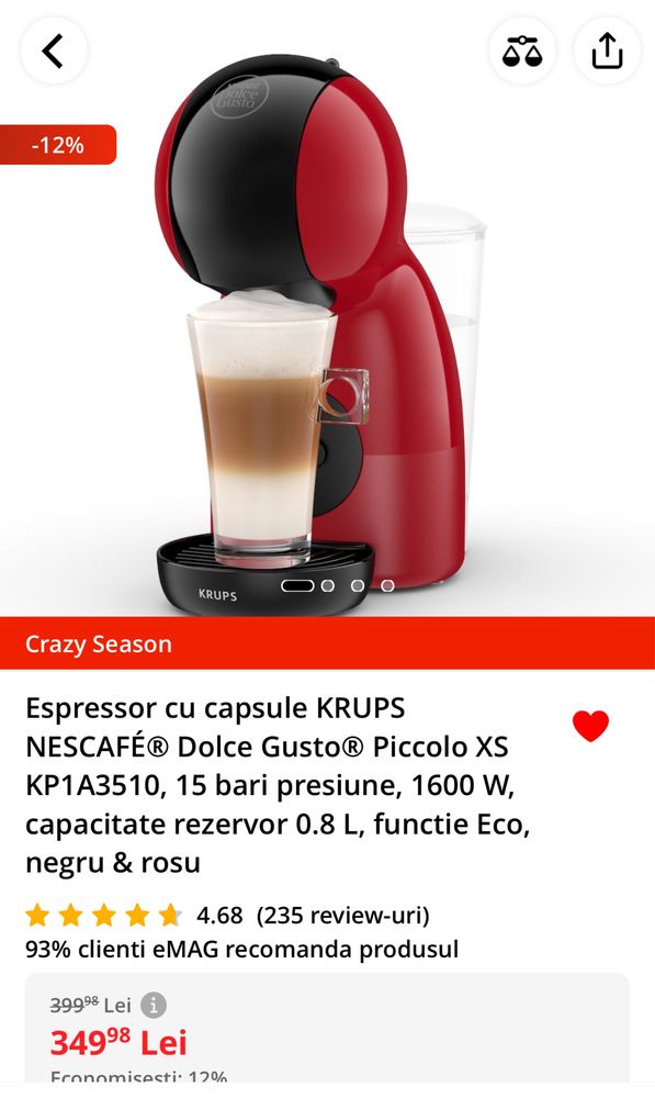 Espresor cafea  Krups - NOU - sigilat