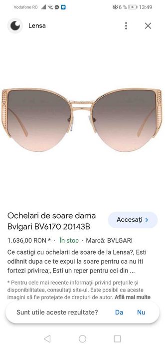 Ochelari dama bvlgari