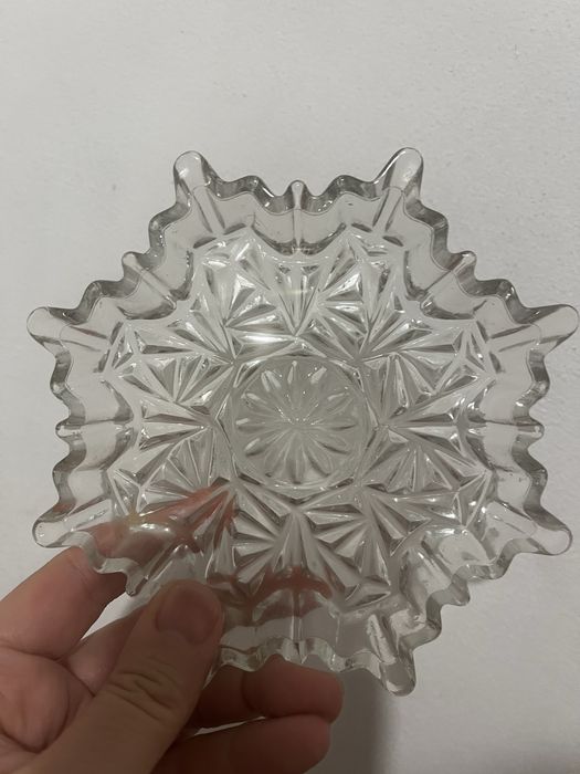 Пепельница, конфетница, хрусталь, б/у