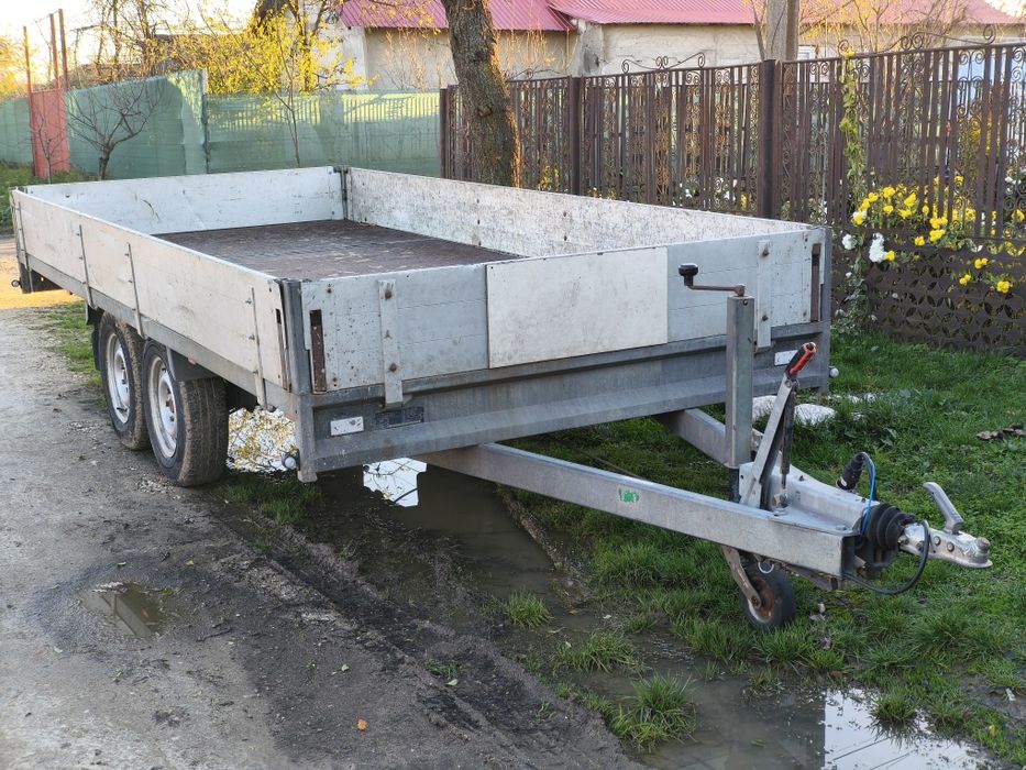 Remorca ANSSEMS 4,1 m X 1,8 m MMA 3000kg aluminiu stare excelenta