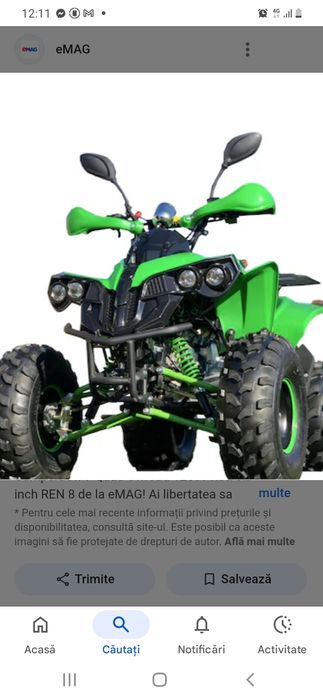 Vind atv de 125 cc in 4 timpi racire pe aier aprindere cdi