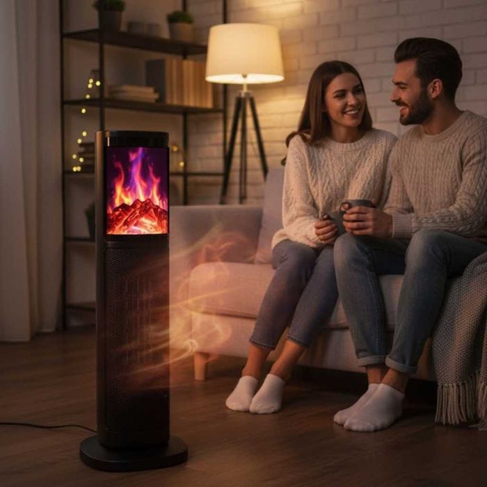 Вентилаторна PTC керамична печка Rosberg R51970IF, 2000W, 2 степени