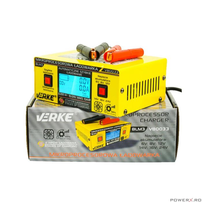 Redresor auto cu microprocesor, 6/24 V 10A, incarcare in 4 etape, 6 -