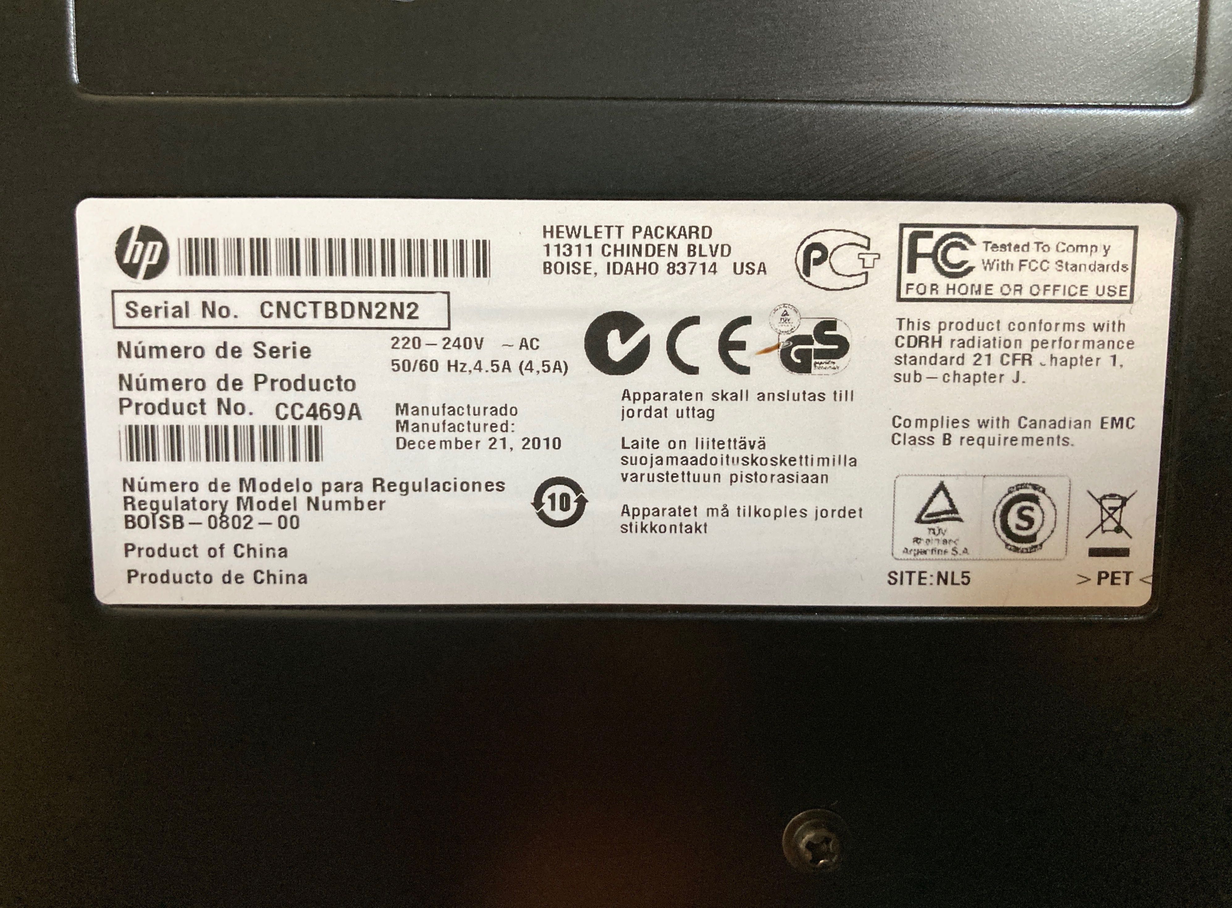 Multifuncțională/Imprimanta HP Color LaseJet CP3525N (pentru piese)