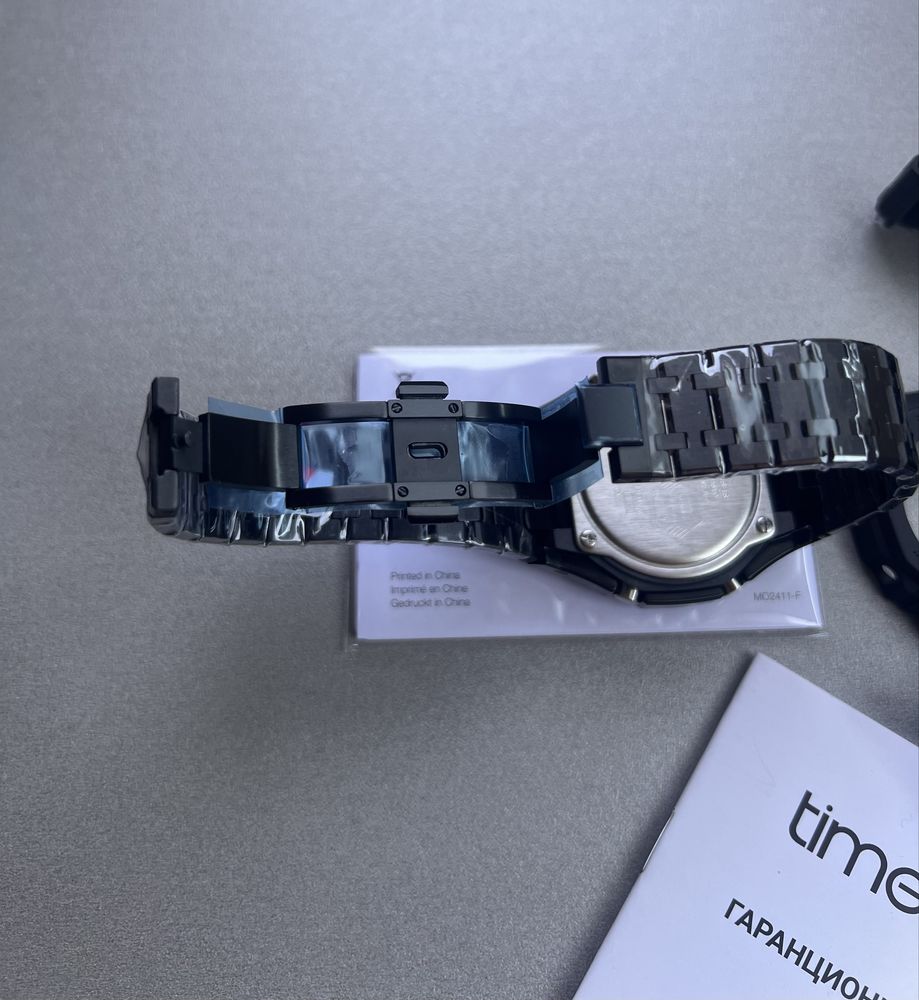 Casioak / Gasio G-Shock GA-2100 Mod Black/Blue Metal