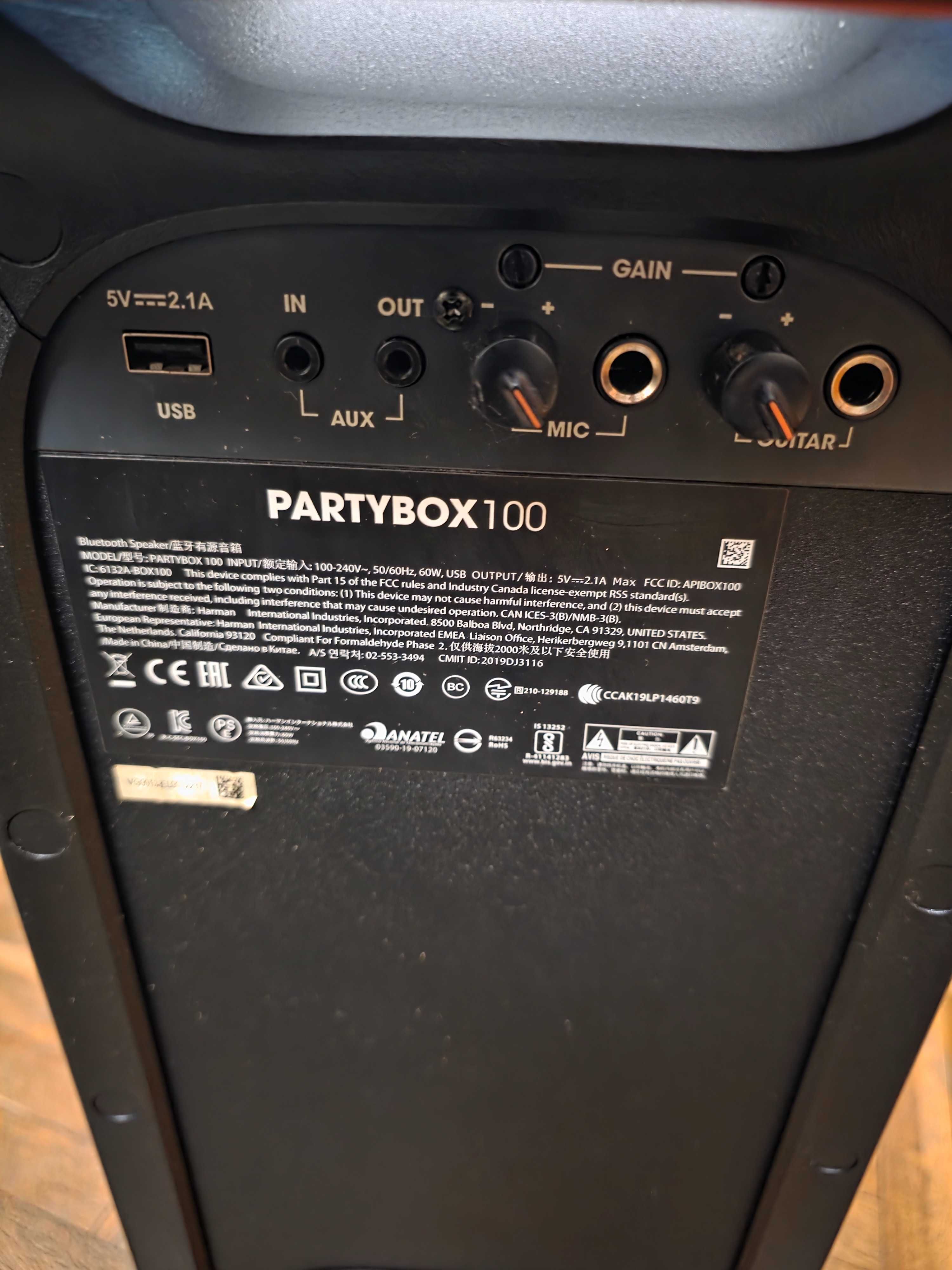 JBL PartyBox 100 Bluetooth тонколона