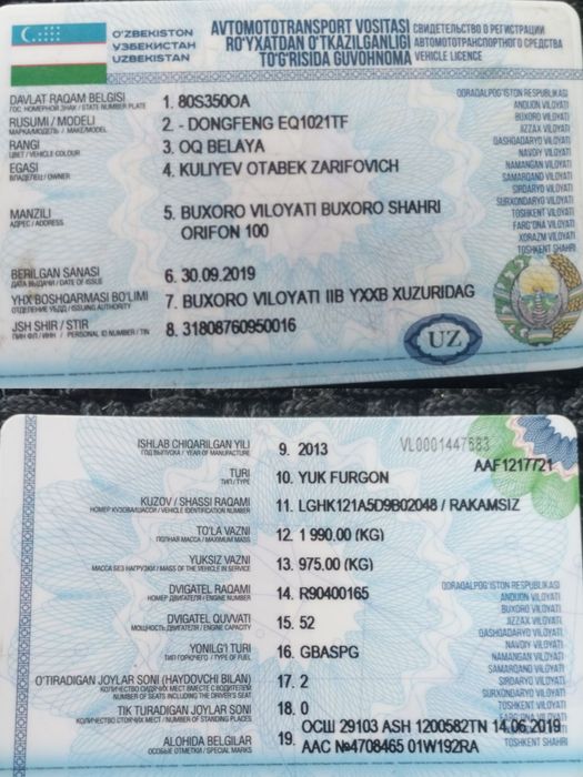 Dong feng (yuk furgon)